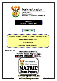 IsiXhosa FAL P3 Nov 2018 FINAL Memo..pdf